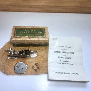 Singer Hemstitcher and Picot Edger 121387 Throat Plate 121391 Instruction Manual